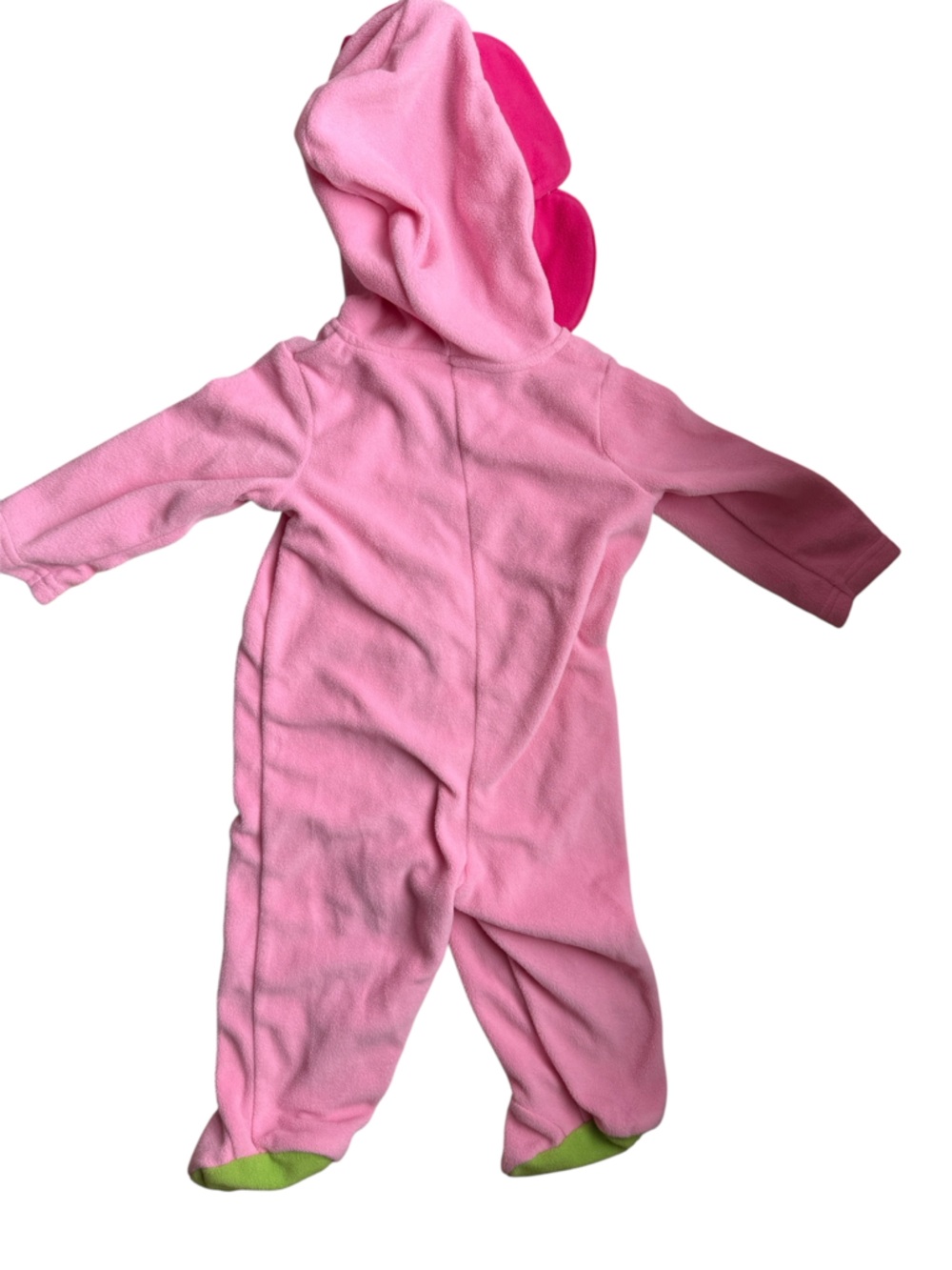 small wonders Pink Spring Flower Hooded fleece onesie 6-9 months - Picture 2 of 3